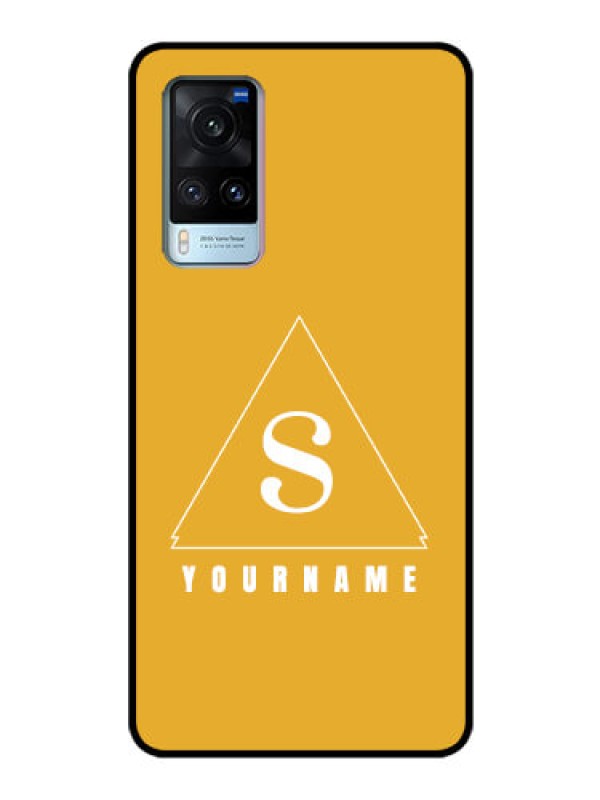 Custom Vivo X60 5G Personalized Glass Phone Case - simple triangle Design