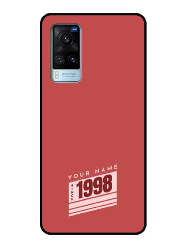 Custom Vivo X60 5G Custom Glass Phone Case - Red custom year of birth Design