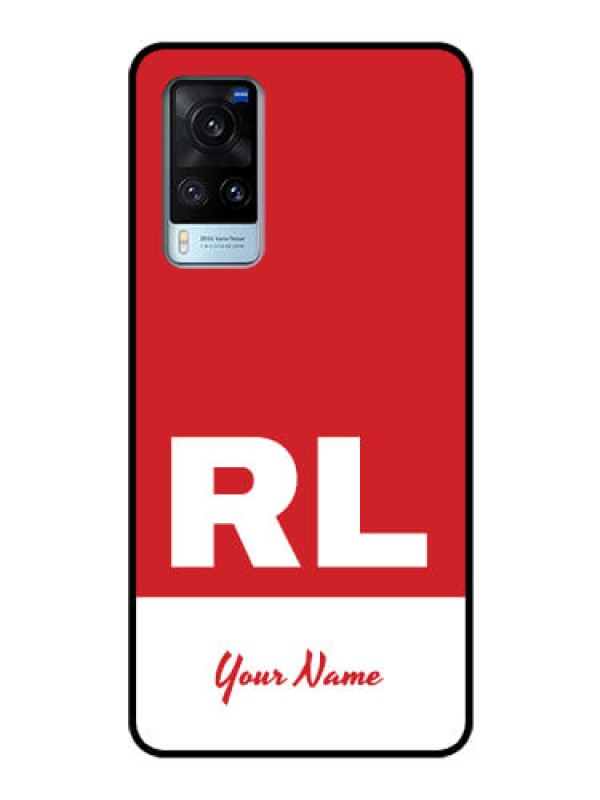 Custom Vivo X60 5G Personalized Glass Phone Case - dual tone custom text Design