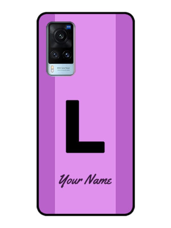 Custom Vivo X60 5G Custom Glass Phone Case - Tricolor custom text Design
