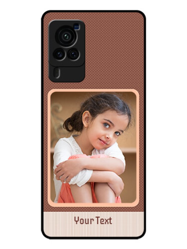 Custom Vivo X60 Pro 5G Custom Glass Phone Case - Simple Pic Upload Design