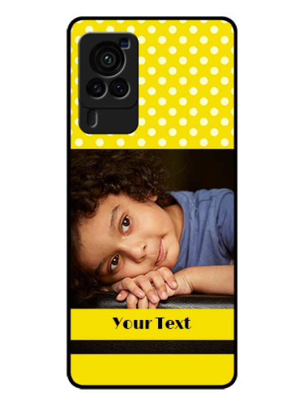Custom Vivo X60 Pro 5G Custom Glass Phone Case - Bright Yellow Case Design