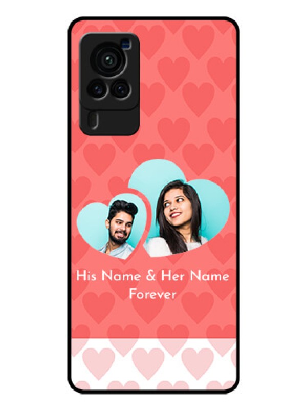 Custom Vivo X60 Pro 5G Personalized Glass Phone Case - Couple Pic Upload Design