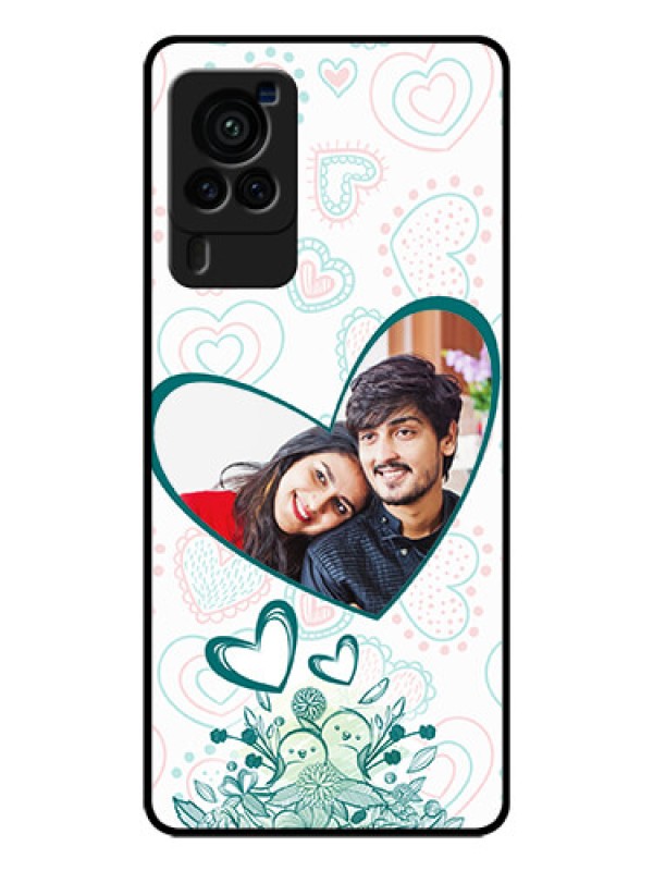 Custom Vivo X60 Pro 5G Photo Printing on Glass Case - Premium Couple Design