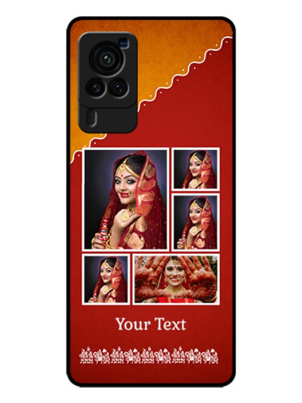 Custom Vivo X60 Pro 5G Personalized Glass Phone Case - Wedding Pic Upload Design
