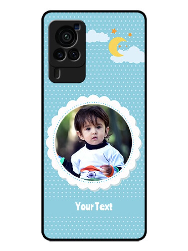 Custom Vivo X60 Pro 5G Personalised Glass Phone Case - Violet Pattern Design