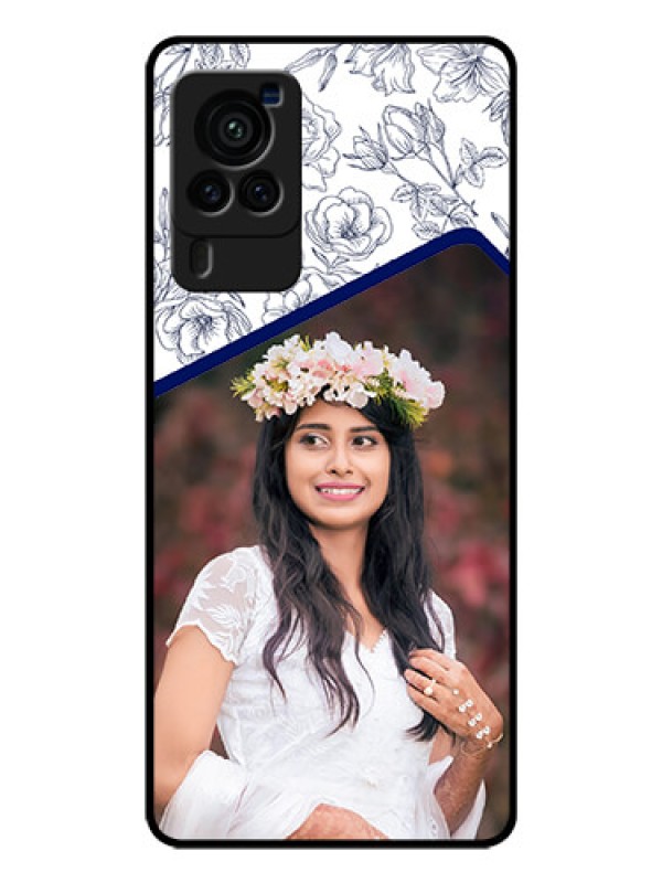 Custom Vivo X60 Pro 5G Personalized Glass Phone Case - Premium Floral Design
