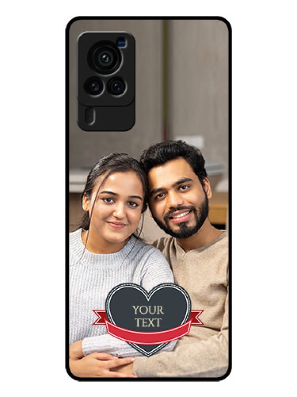 Custom Vivo X60 Pro 5G Custom Glass Phone Case - Just Married Couple Design