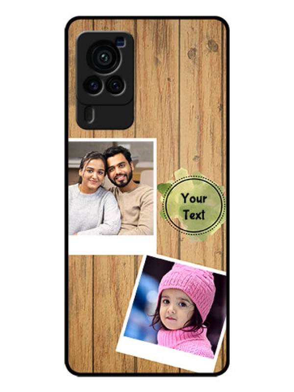 Custom Vivo X60 Pro 5G Custom Glass Phone Case - Wooden Texture Design