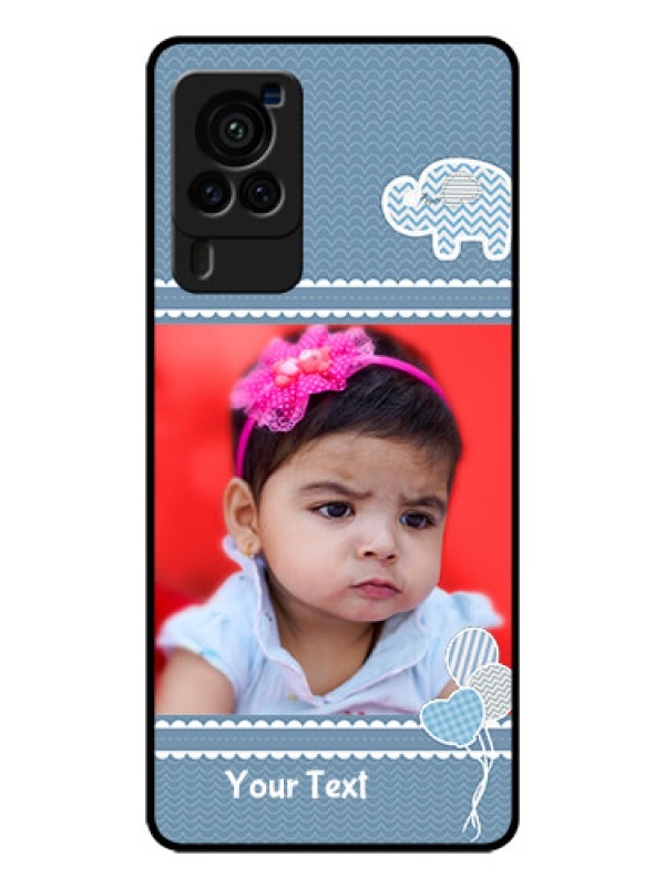 Custom Vivo X60 Pro 5G Photo Printing on Glass Case - with Kids Pattern Design
