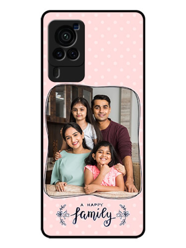 Custom Vivo X60 Pro 5G Custom Glass Phone Case - Family with Dots Design