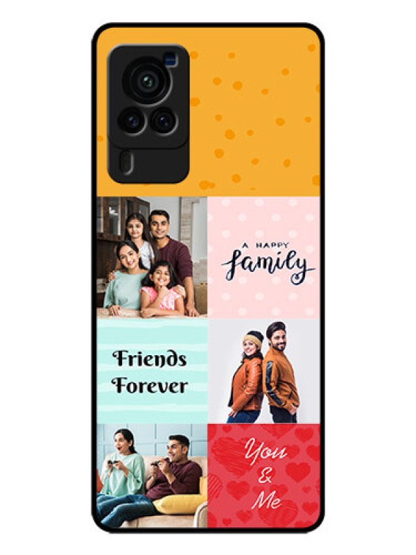 Custom Vivo X60 Pro 5G Personalized Glass Phone Case - Images with Quotes Design
