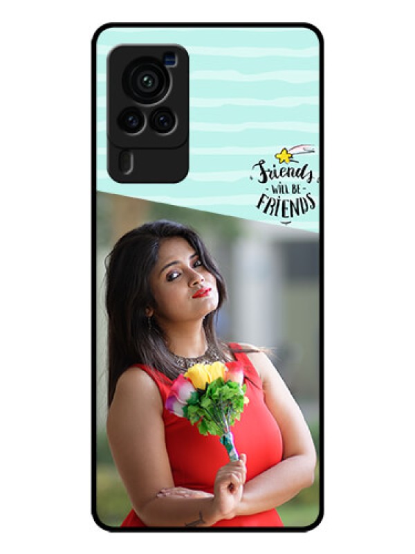 Custom Vivo X60 Pro 5G Custom Glass Phone Case - Friends Picture Icon Design