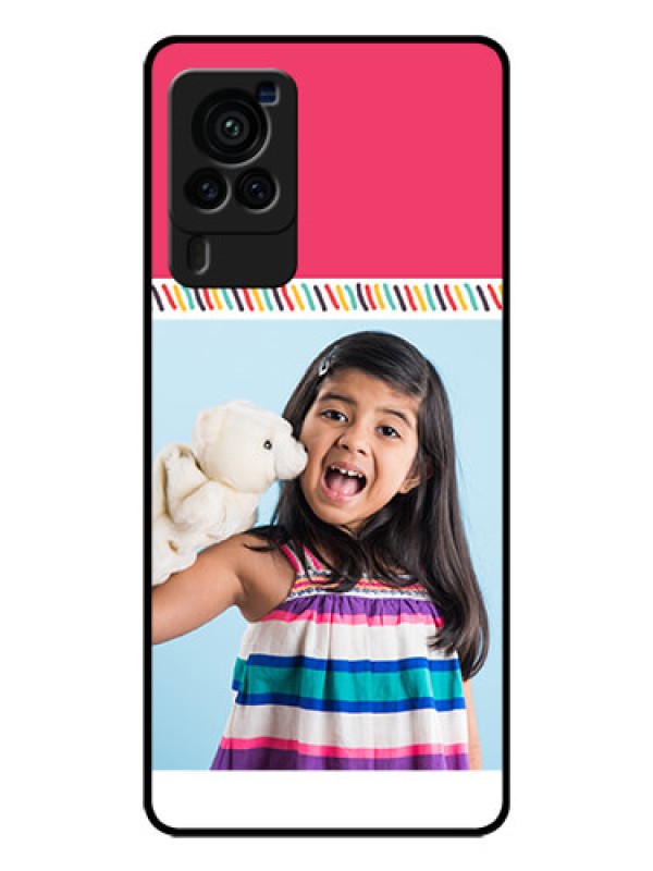 Custom Vivo X60 Pro 5G Personalized Glass Phone Case - Line art design