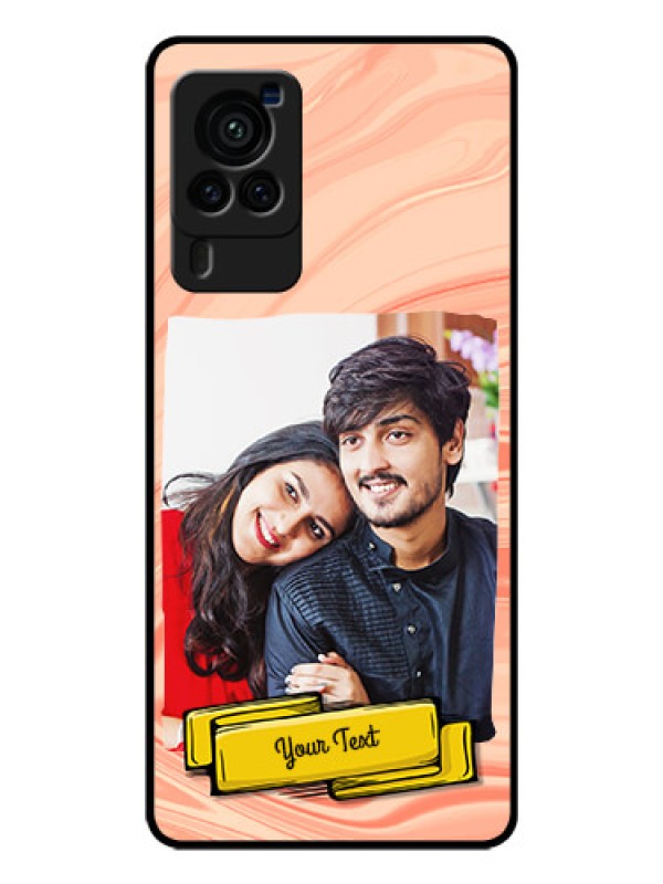 Custom Vivo X60 Pro 5G Personalized Glass Phone Case - Marble Texture Design