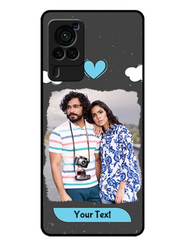 Custom Vivo X60 Pro 5G Custom Glass Phone Case - Splashes with love doodles Design