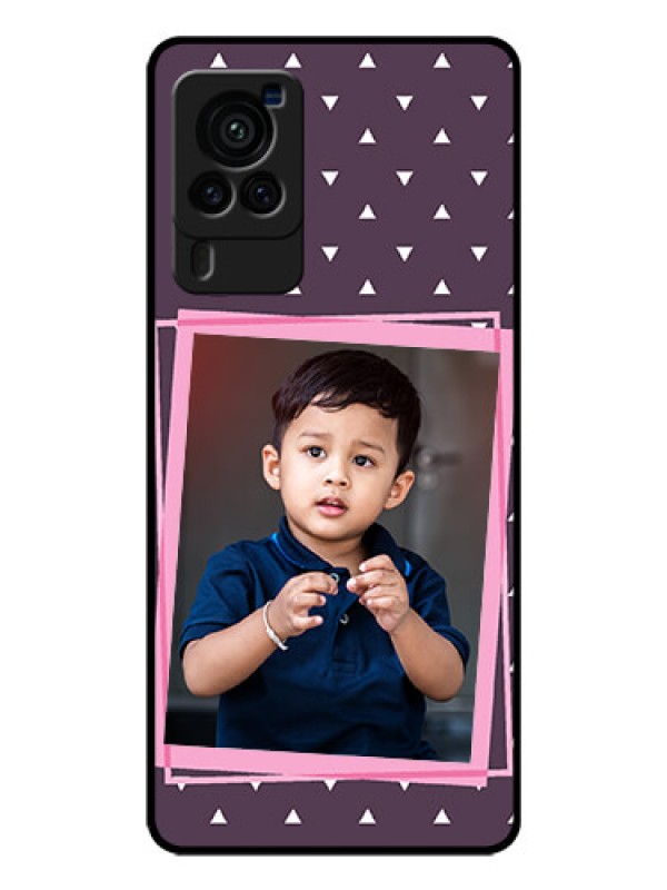 Custom Vivo X60 Pro 5G Custom Glass Mobile Case - Triangle Pattern Dotted Design