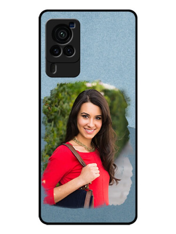 Custom Vivo X60 Pro 5G Custom Glass Mobile Case - Grunge Line Art Design