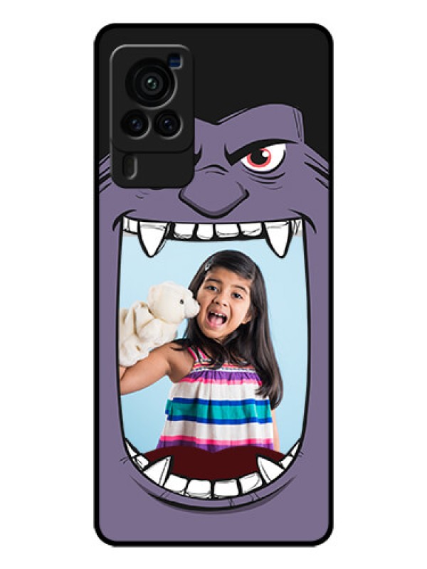 Custom Vivo X60 Pro 5G Custom Glass Phone Case - Angry Monster Design