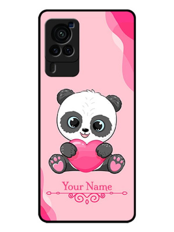Custom Vivo X60 Pro 5G Custom Glass Mobile Case - Cute Panda Design