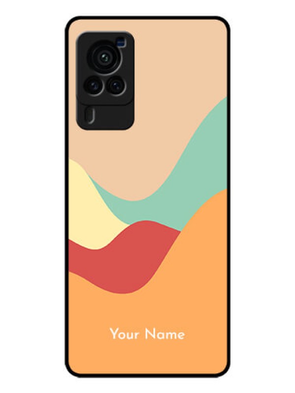 Custom Vivo X60 Pro 5G Personalized Glass Phone Case - Ocean Waves Multi-colour Design