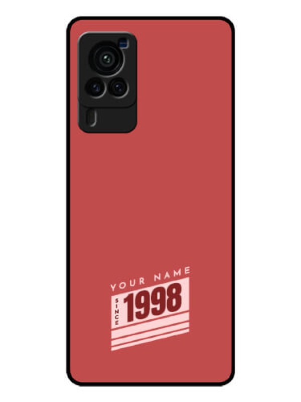 Custom Vivo X60 Pro 5G Custom Glass Phone Case - Red custom year of birth Design