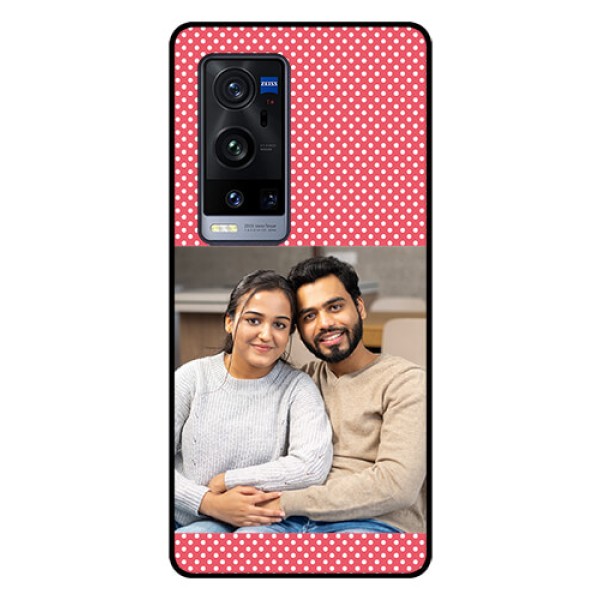 Vivo X60 Pro Plus 5G Custom Glass Phone Case - White Dotted Design