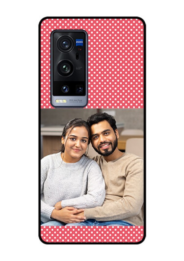 Vivo X60 Pro Plus 5G Custom Glass Phone Case - White Dotted Design
