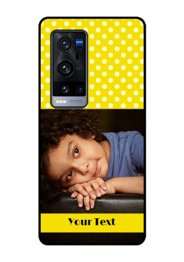 Vivo X60 Pro Plus 5G Custom Glass Phone Case - Bright Yellow Case Design
