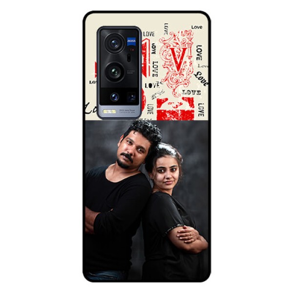 Vivo X60 Pro Plus 5G Photo Printing on Glass Case - Trendy Love Design Case