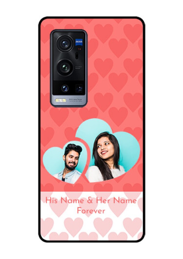 Vivo X60 Pro Plus 5G Personalized Glass Phone Case - Couple Pic Upload Design