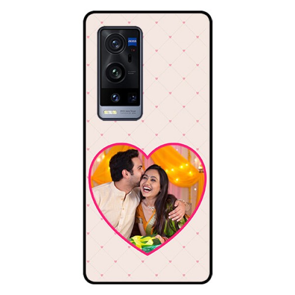 Vivo X60 Pro Plus 5G Custom Glass Mobile Case - Heart Shape Design
