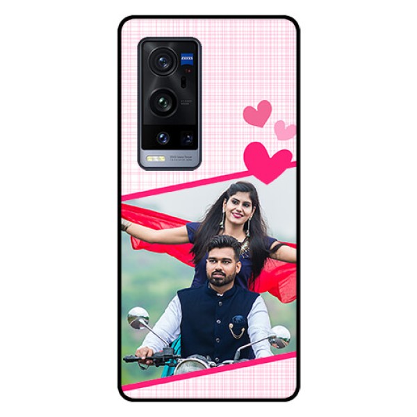 Vivo X60 Pro Plus 5G Custom Glass Phone Case - Love Shape Heart Design
