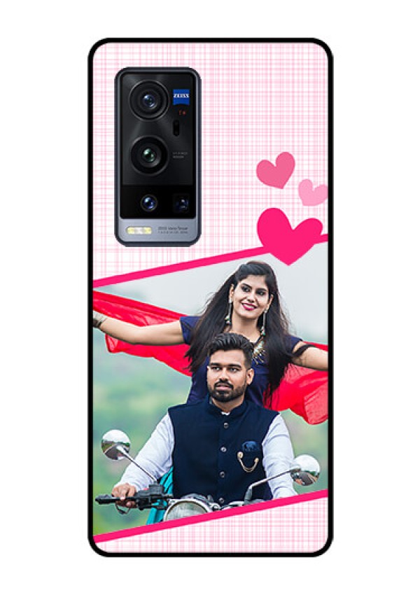 Vivo X60 Pro Plus 5G Custom Glass Phone Case - Love Shape Heart Design