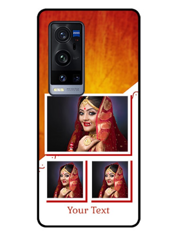 Custom Vivo X60 Pro Plus 5G Custom Glass Phone Case - Wedding Memories Design 