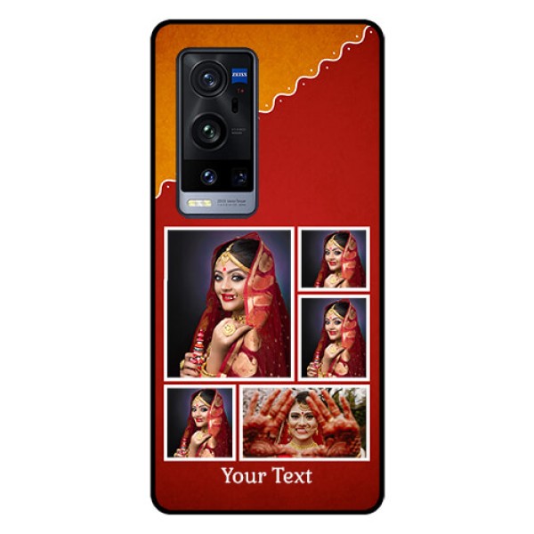 Vivo X60 Pro Plus 5G Personalized Glass Phone Case - Wedding Pic Upload Design