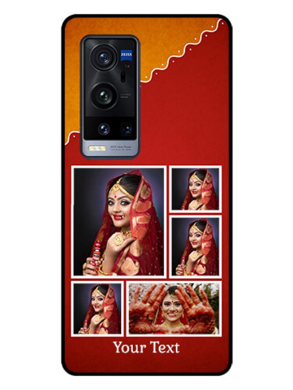 Custom Vivo X60 Pro Plus 5G Personalized Glass Phone Case - Wedding Pic Upload Design