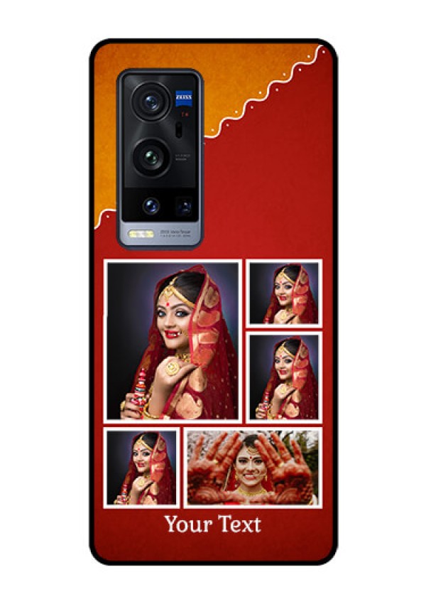 Vivo X60 Pro Plus 5G Personalized Glass Phone Case - Wedding Pic Upload Design