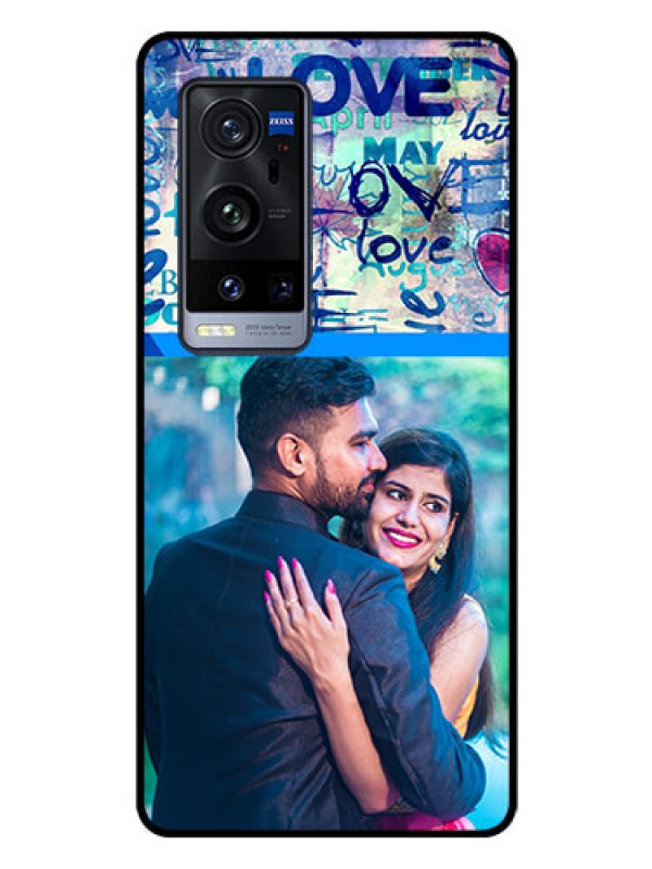Custom Vivo X60 Pro Plus 5G Custom Glass Mobile Case - Colorful Love Design