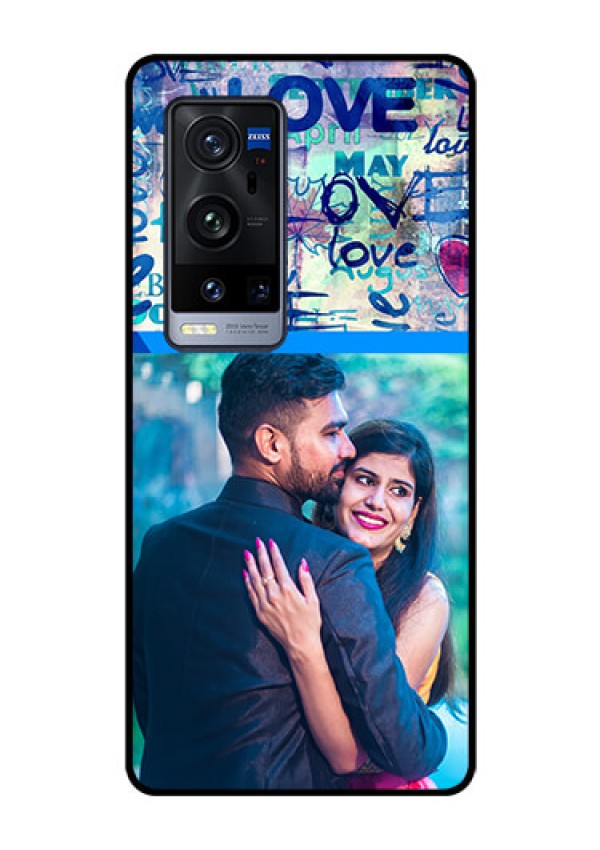 Vivo X60 Pro Plus 5G Custom Glass Mobile Case - Colorful Love Design