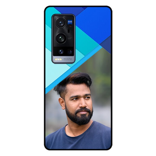 Vivo X60 Pro Plus 5G Custom Glass Phone Case - Blue Pattern Design