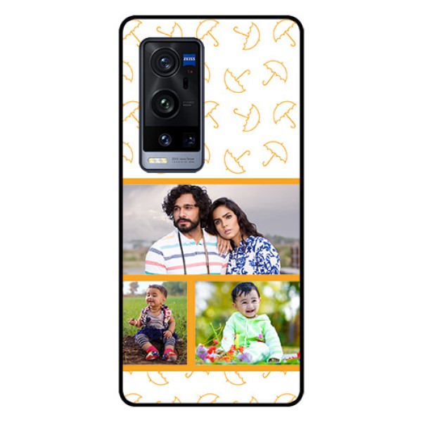 Vivo X60 Pro Plus 5G Custom Glass Mobile Case - Yellow Pattern Design