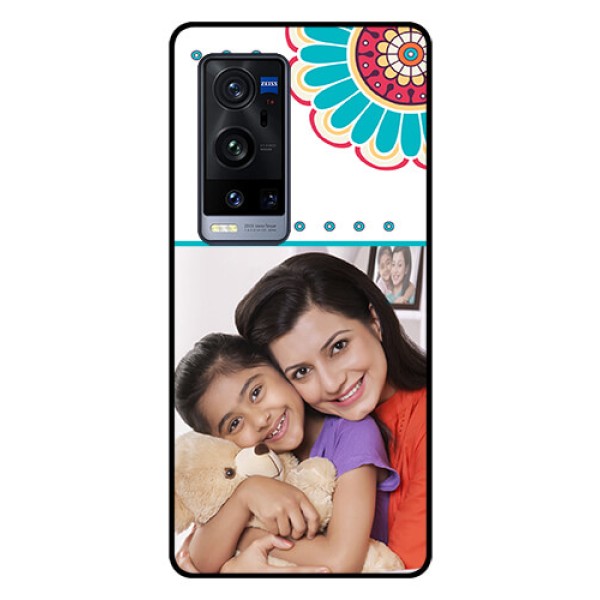 Vivo X60 Pro Plus 5G Custom Glass Phone Case - Flower Design