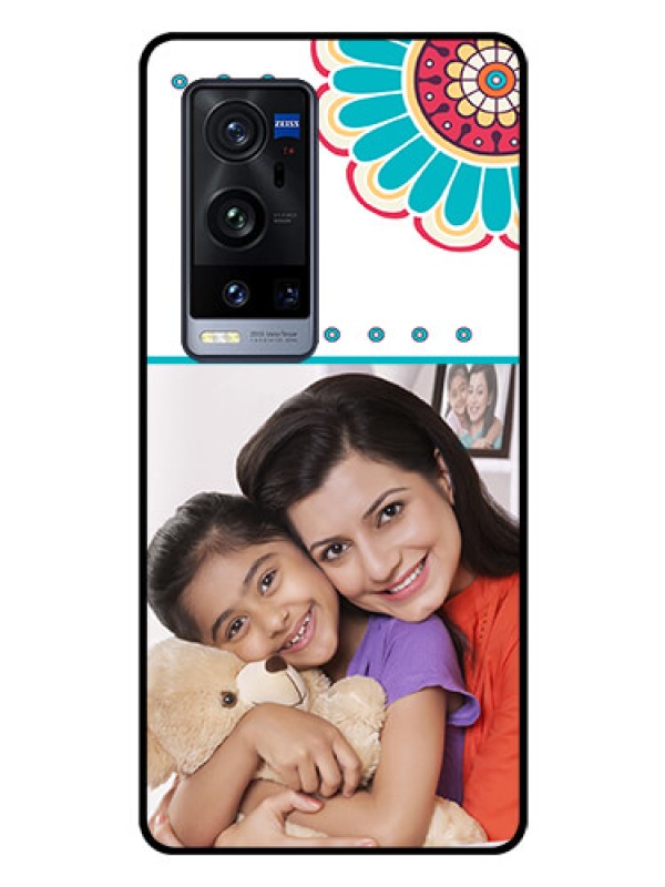 Custom Vivo X60 Pro Plus 5G Custom Glass Phone Case - Flower Design