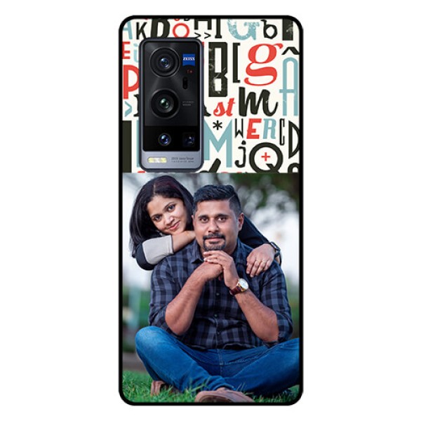 Vivo X60 Pro Plus 5G Personalized Glass Phone Case - Alphabet Design