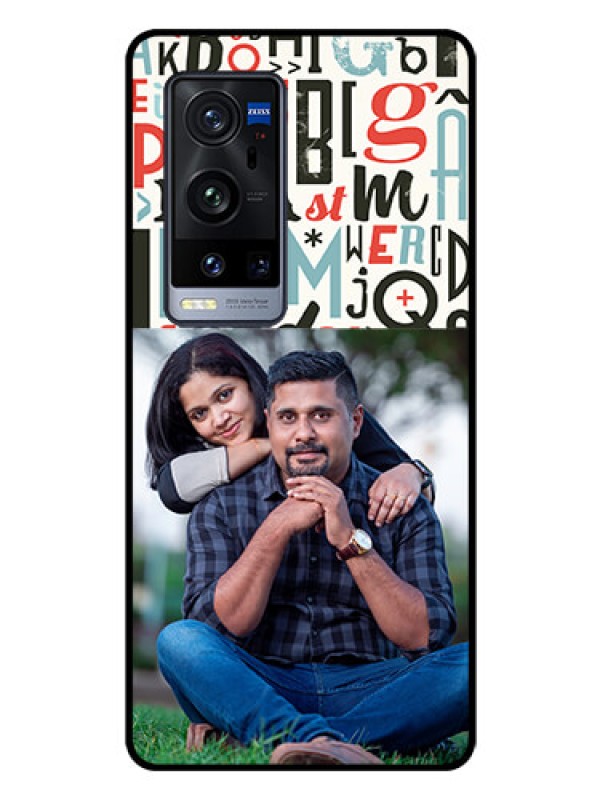 Custom Vivo X60 Pro Plus 5G Personalized Glass Phone Case - Alphabet Design