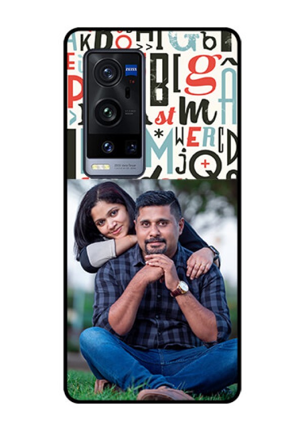 Vivo X60 Pro Plus 5G Personalized Glass Phone Case - Alphabet Design