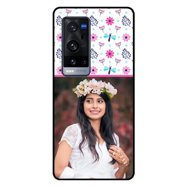 Vivo X60 Pro Plus 5G Photo Printing on Glass Case - Colorful Flower Design