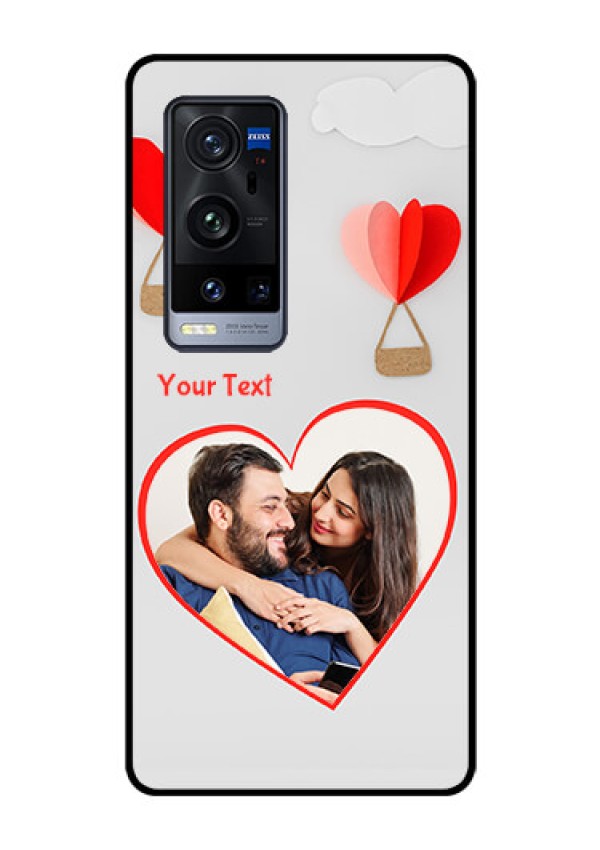 Vivo X60 Pro Plus 5G Custom Glass Mobile Case - Parachute Love Design