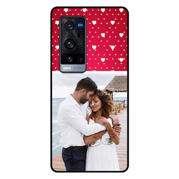 Vivo X60 Pro Plus 5G Photo Printing on Glass Case - Hearts Mobile Case Design